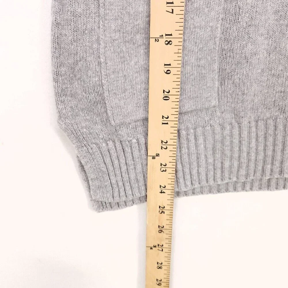 Moth Anthropologie Wool Cashmere Sweater Top Size XXS Oversized Gray Pockets - Picture 9 of 12